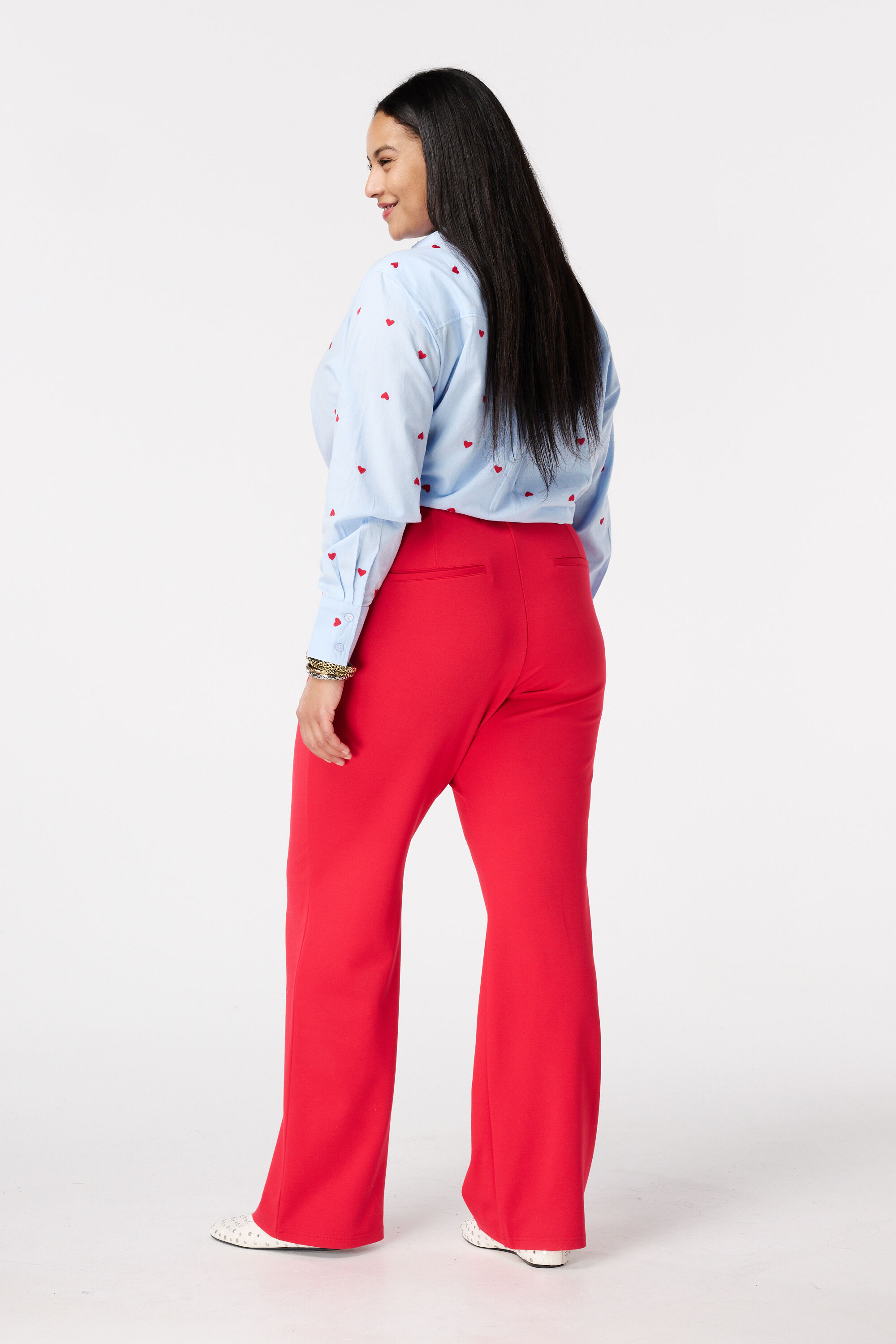 Pantal&oacute;n ancho con costuras decorativas image number 3