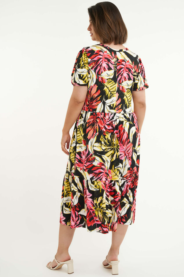 Vestido largo con estampado  image number 4