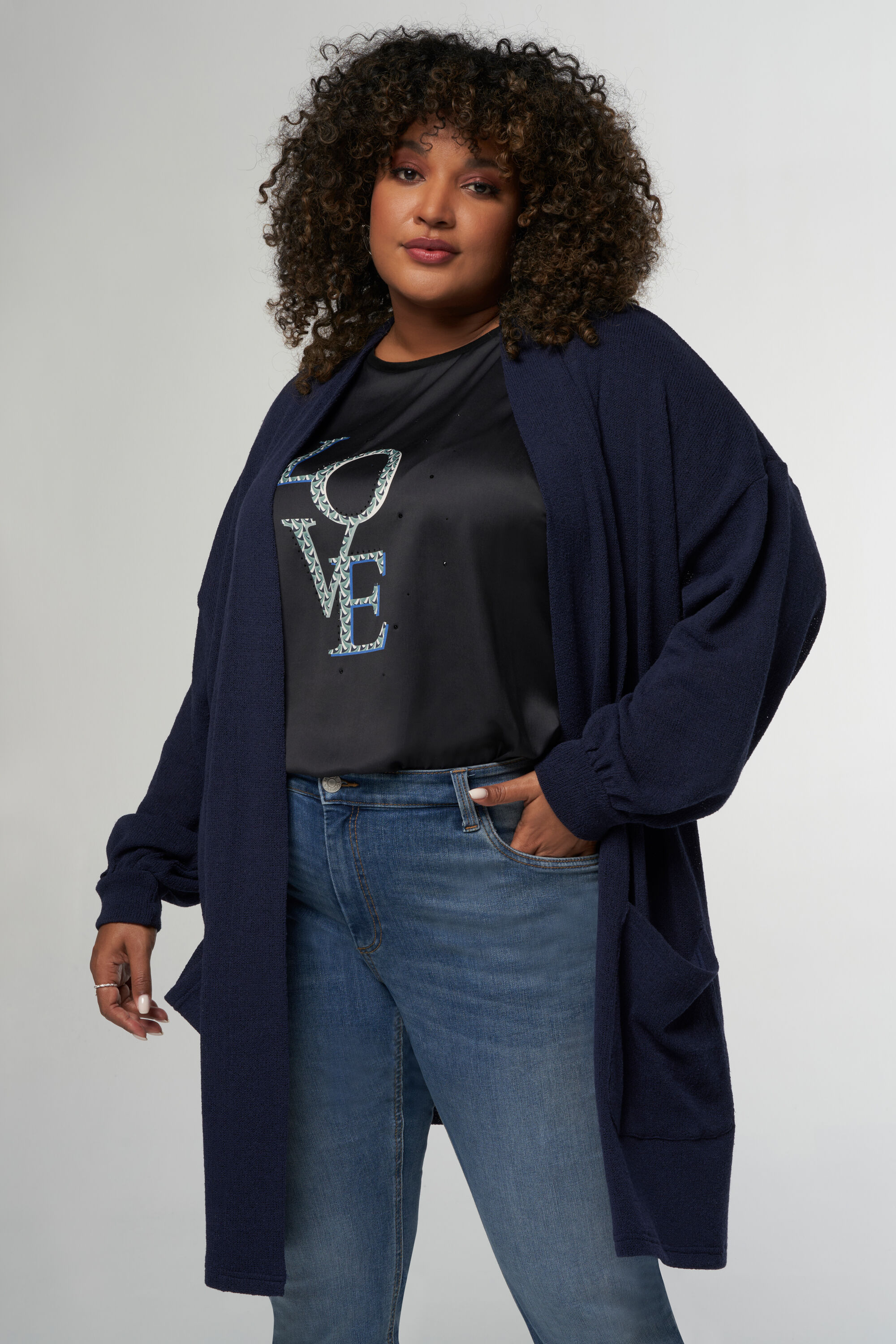 C&aacute;rdigan de corte holgado image number 0