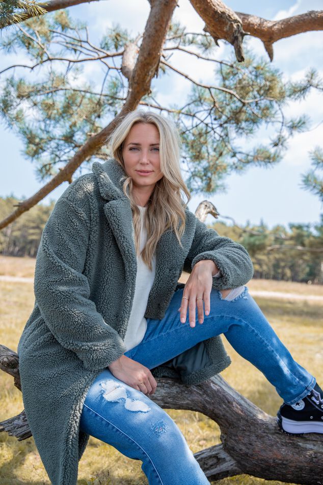 Abrigo de peluche oversized image number 0