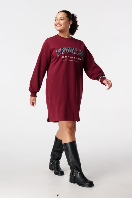 Vestido sudadera con texto Vestido sudadera con texto