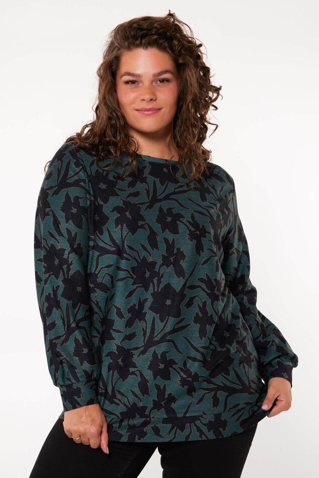 Suéter con estampado floral image number 0