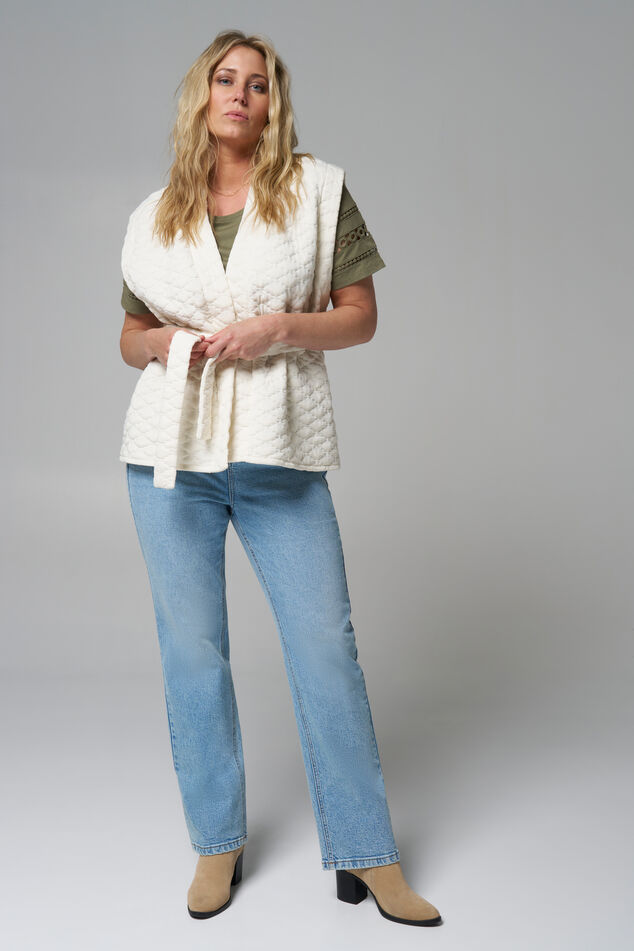 Chaleco holgado con cinturón image number 6