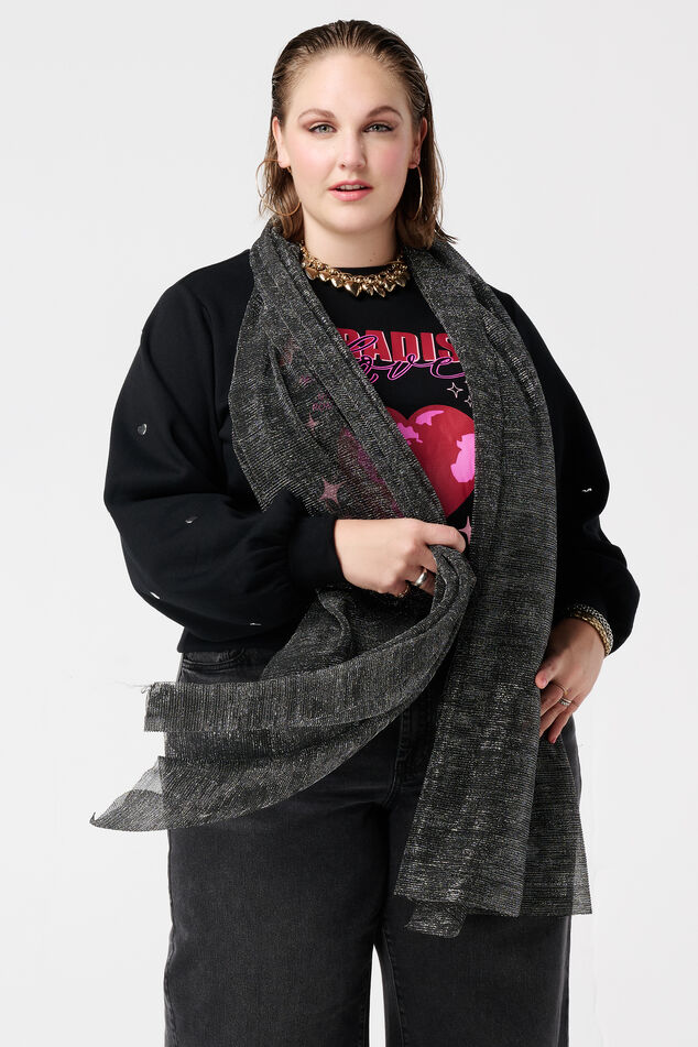 Bufanda plisada con lurex image number 0