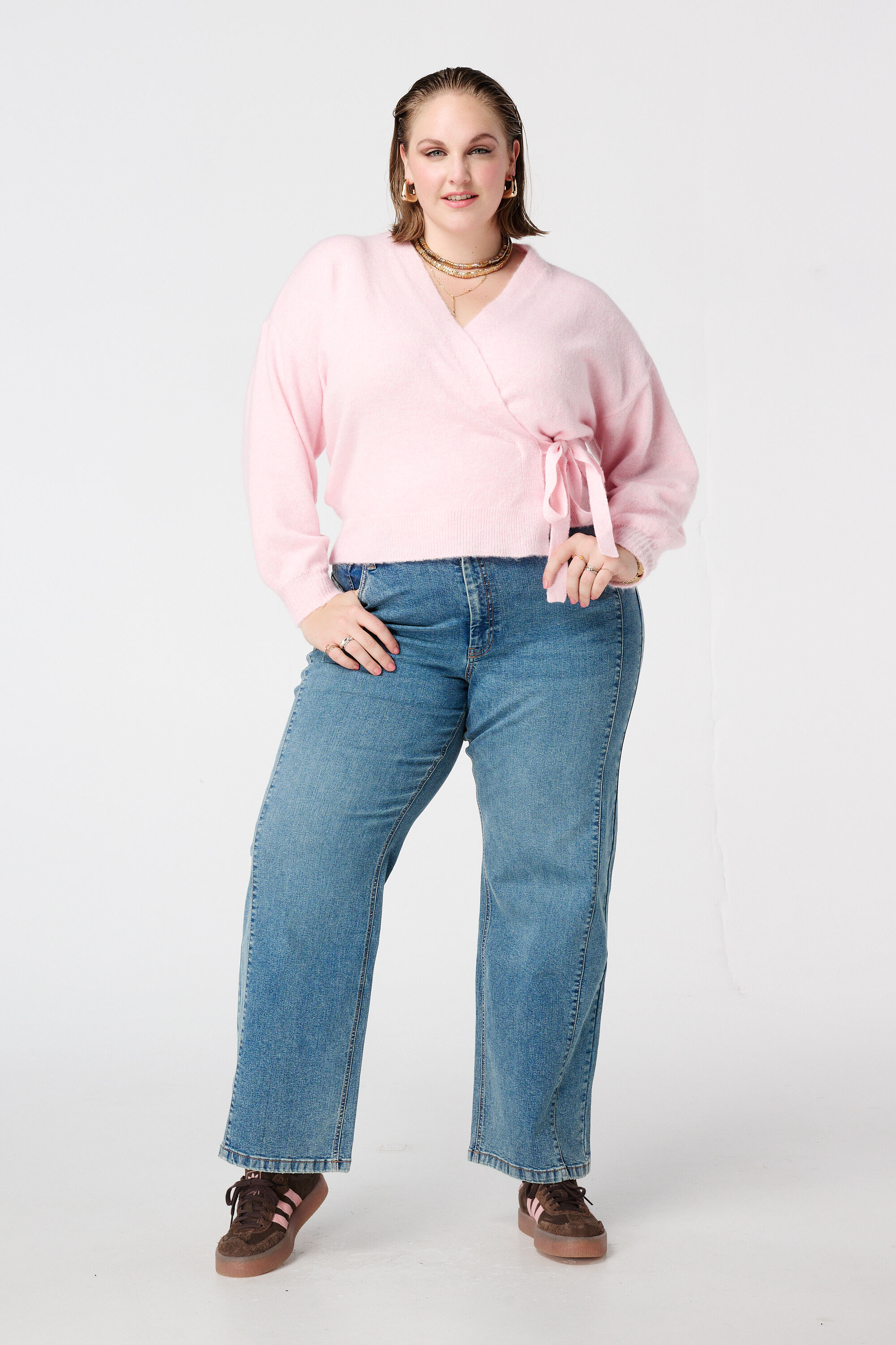 C&aacute;rdigan cruzado con cintur&oacute;n de lazo image number 5