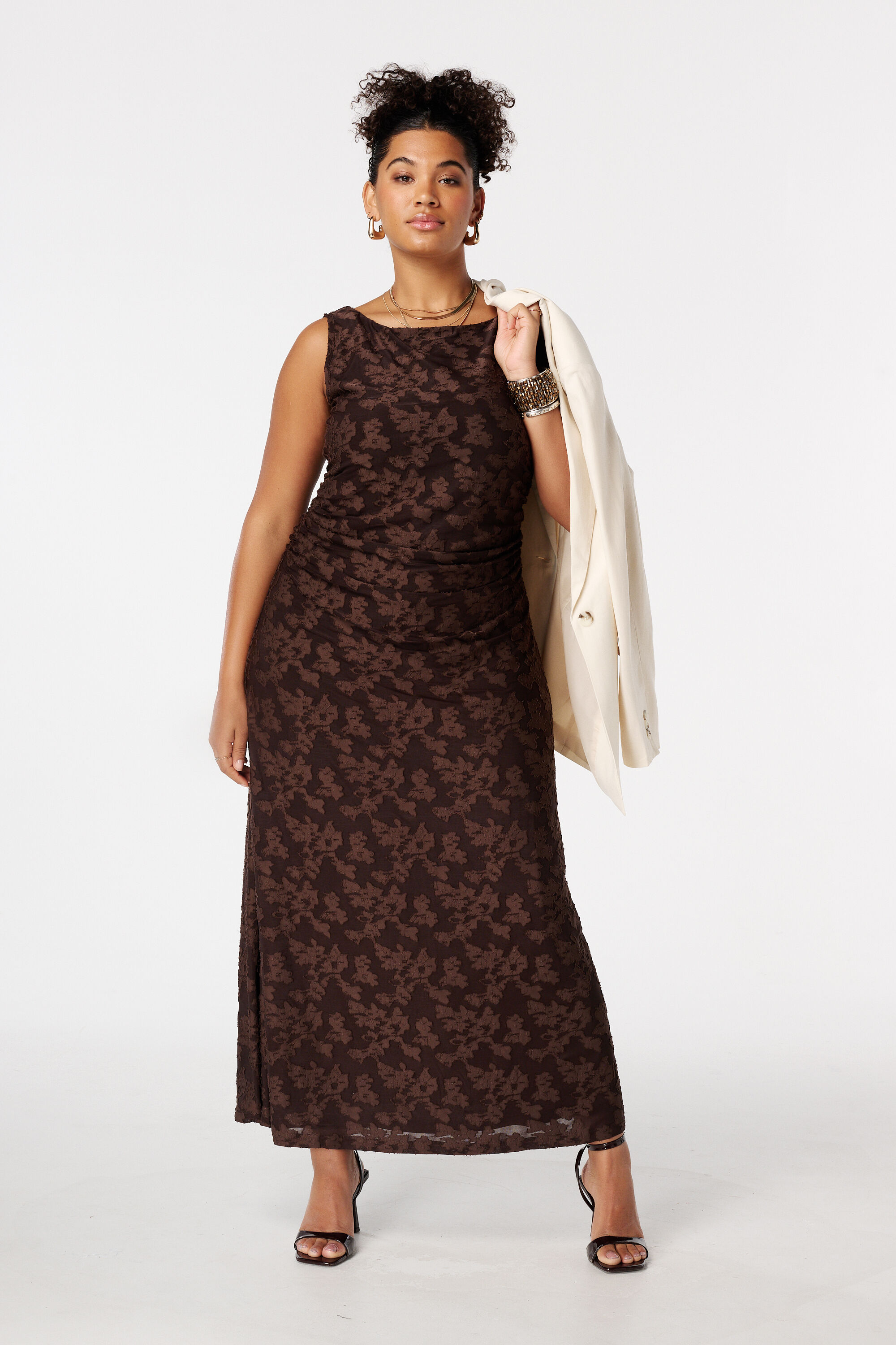 Vestido maxi jacquard