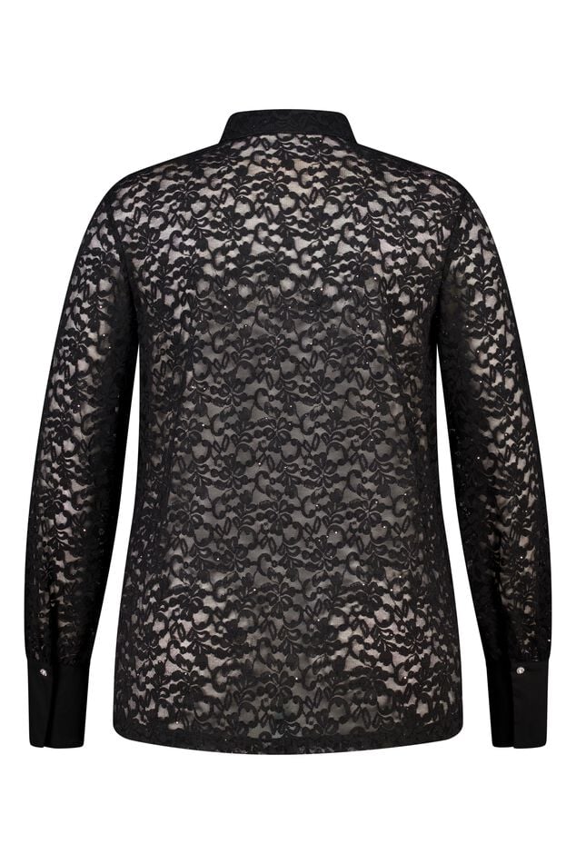 Top de jersey con encaje y lentejuelas image number 2