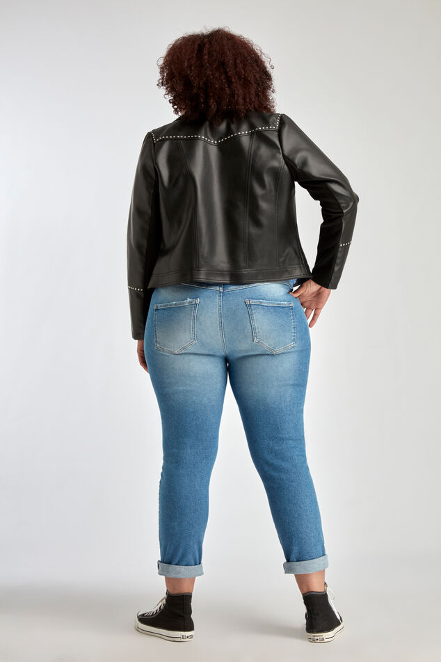 Chaqueta de cuero sintético con tachuelas image number 3