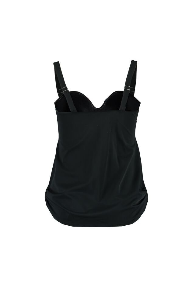 MS Mode top de tankini de color liso image number 2