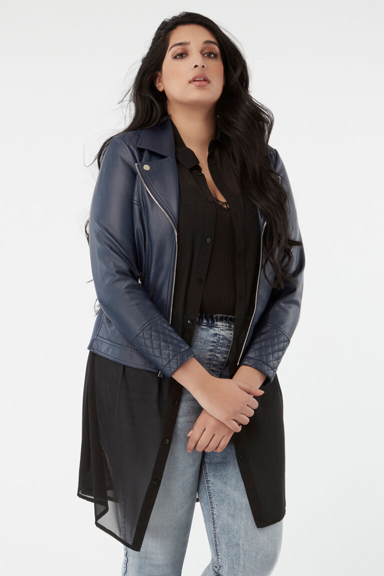 Chaqueta de cuero PU image number 5
