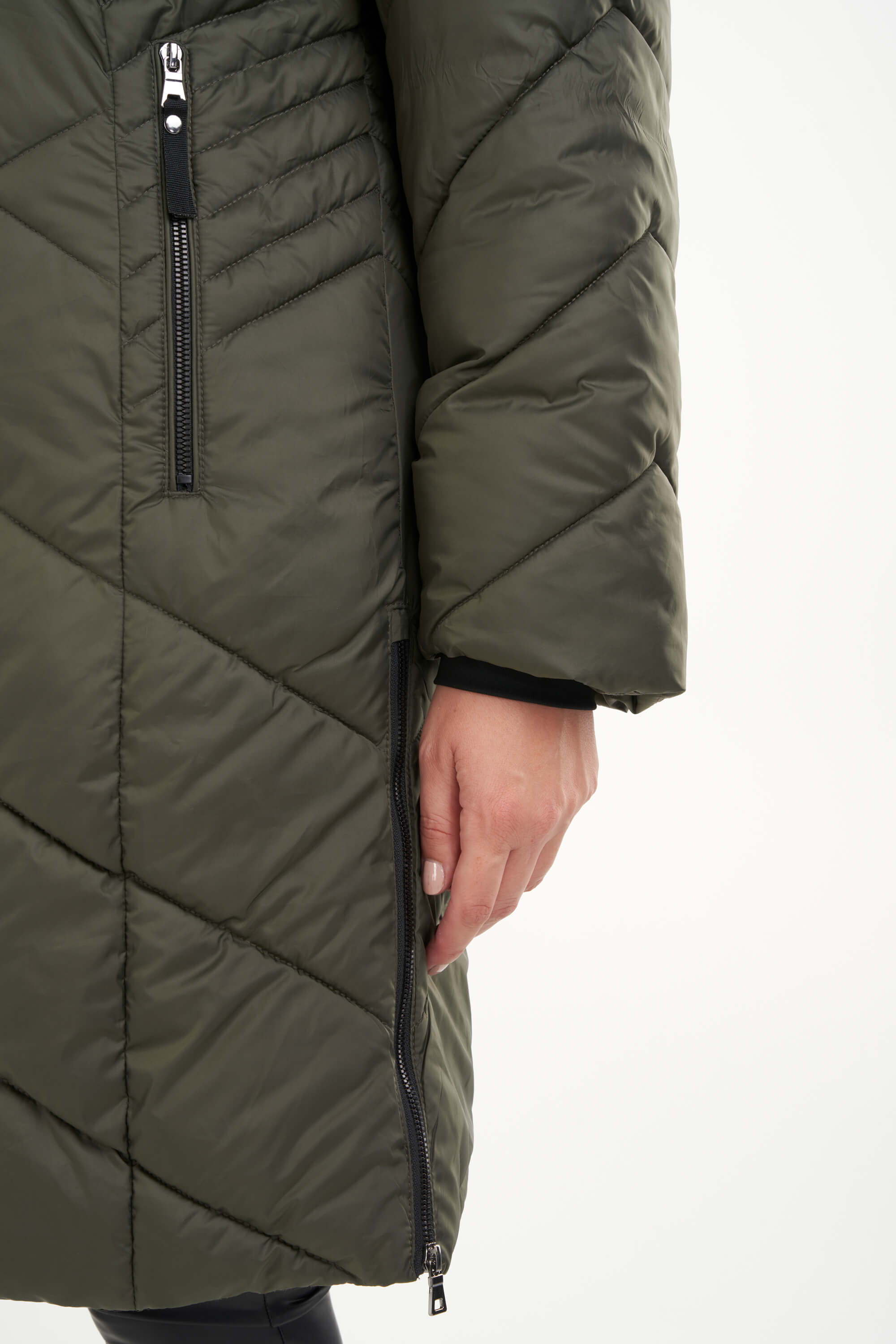 Chaqueta acolchada larga  image number 5