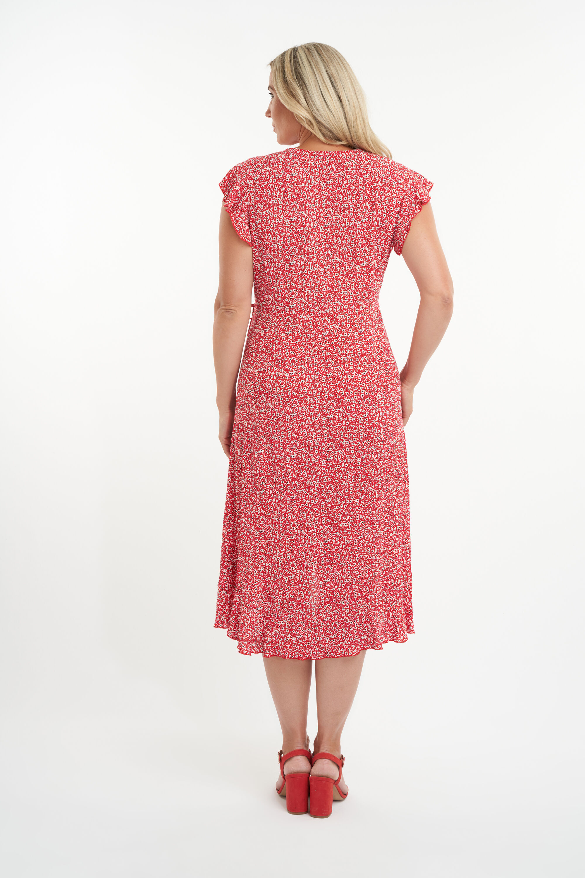 Vestido cruzado con estampado  image number 4