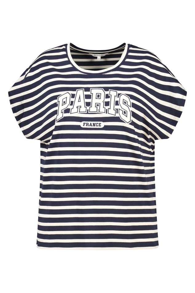 Camiseta de rayas con estampado image number 1