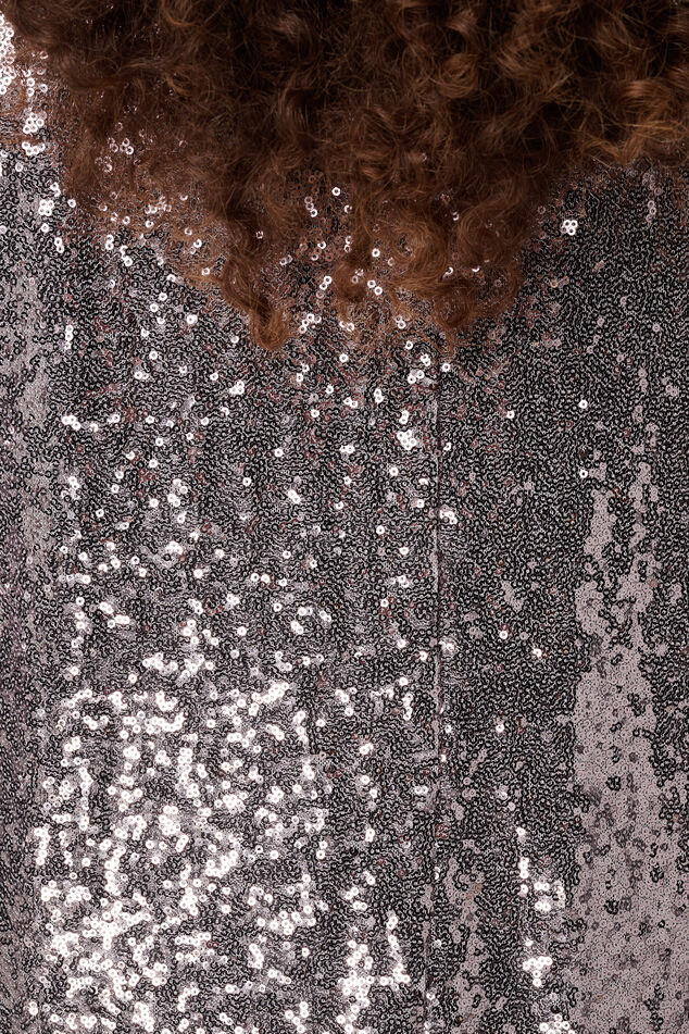 Top de lentejuelas de manga corta image number 6