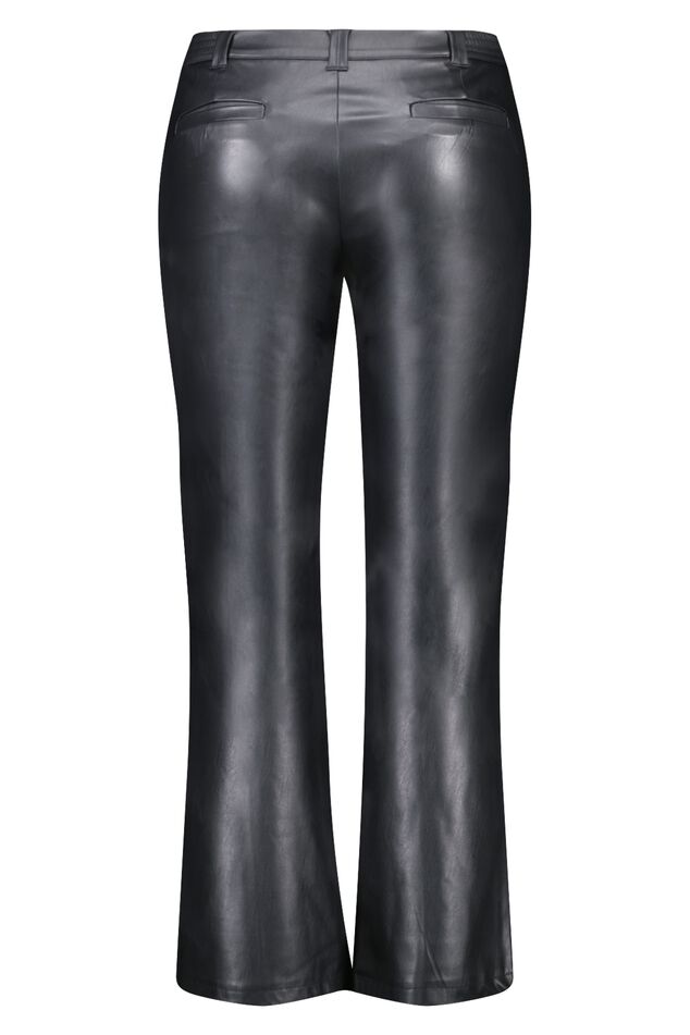 Pantalones de cuero sintético de corte recto image number 2