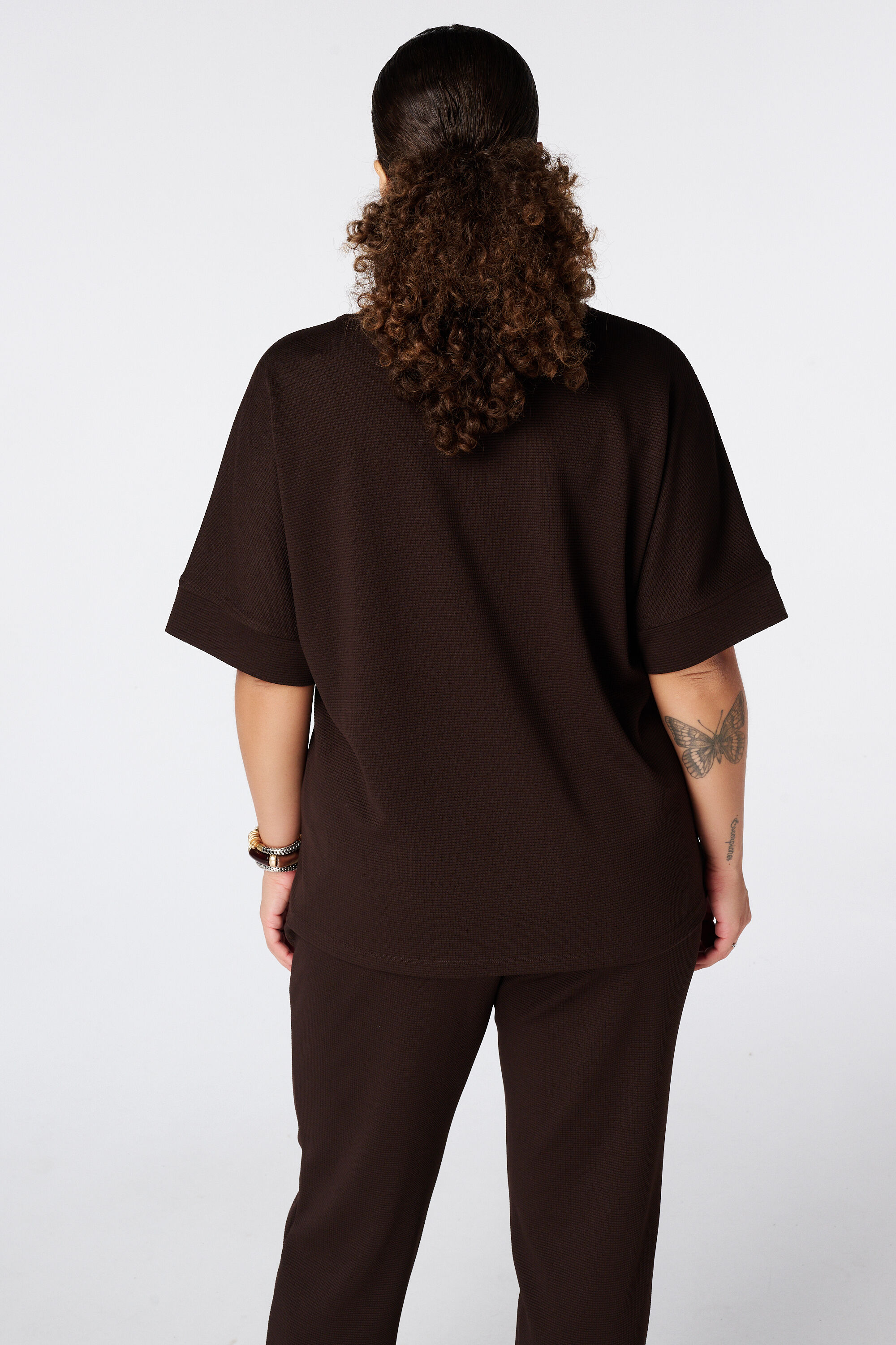 Camiseta b&aacute;sica con textura gofrada image number 3