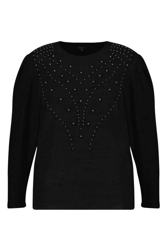 Sweater con detalles de perlas image 1