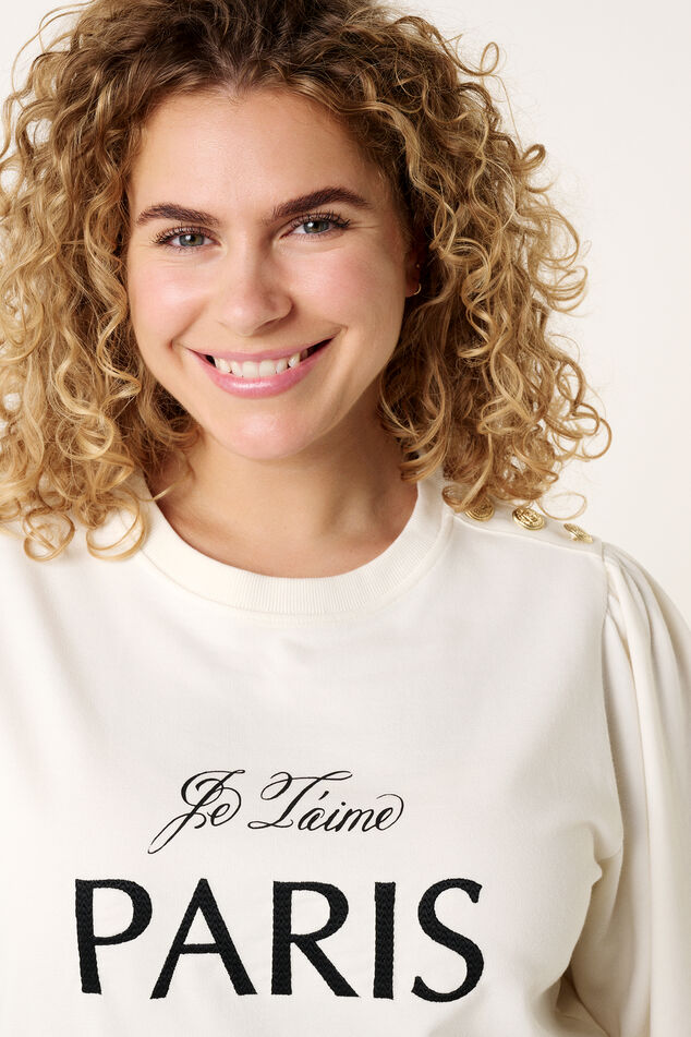 Suéter "París" y detalles de botones en el hombro. image number 4