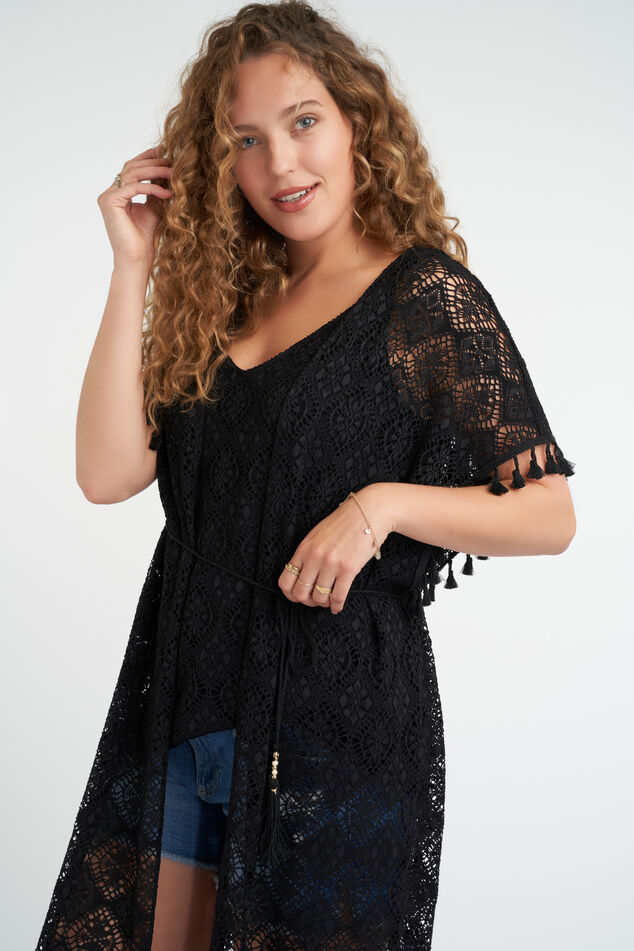 Caftán largo de encaje. image number 4