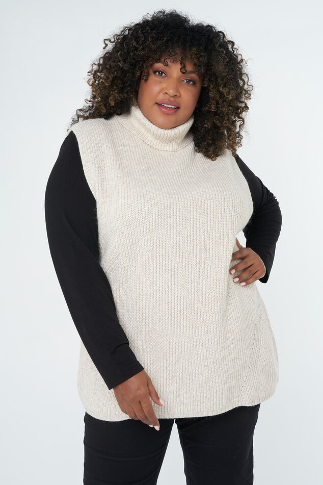 Chaquetilla corta de punto con cuello alto image number 0