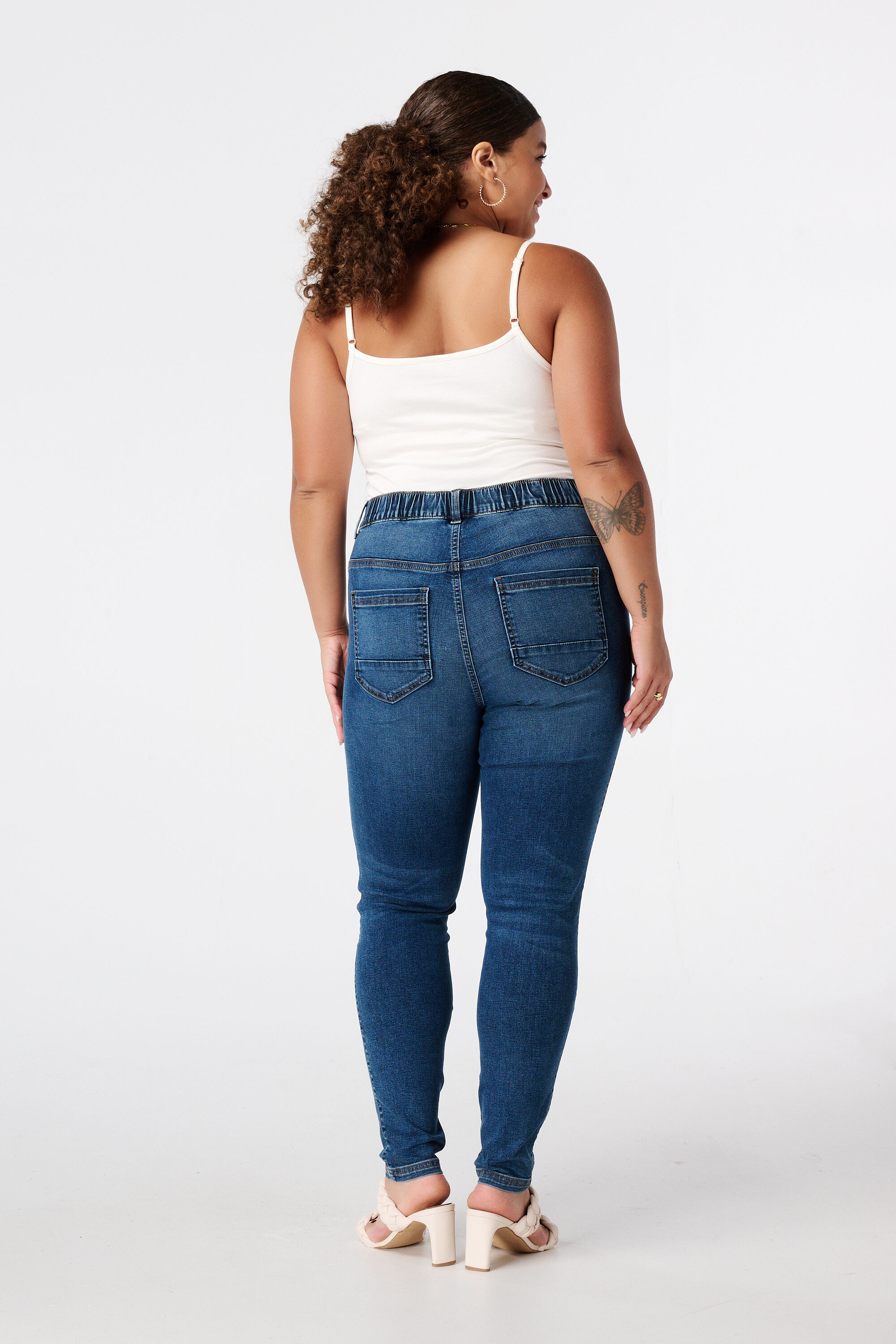 Treggings con aspecto denim image number 3