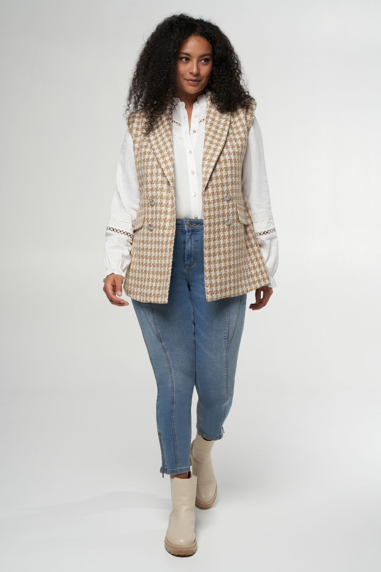 Chaleco tweed bicolor image number 5