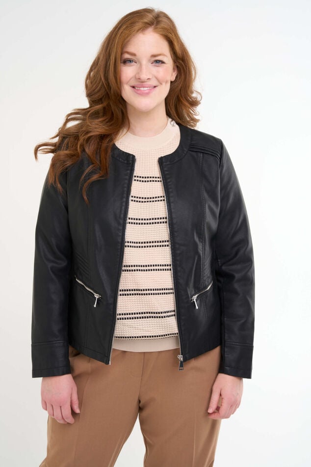 Chaqueta de cuero sintético image number 0