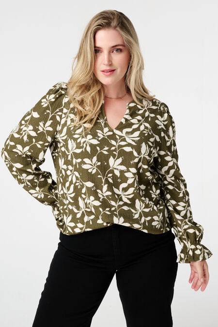 Top estampado y con textura Top estampado y con textura