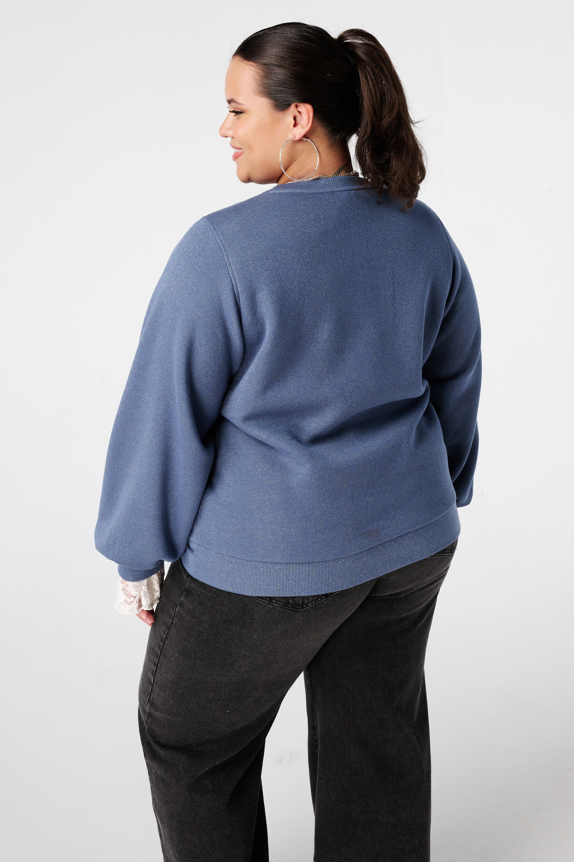 Jersey con texto de lurex y purpurina image number 3