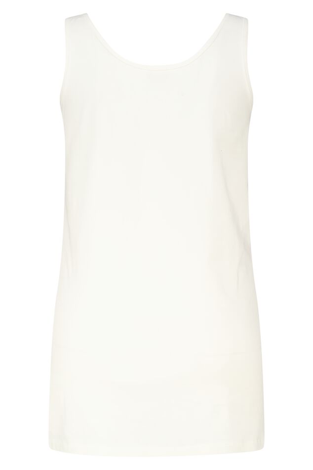 Camiseta larga sin mangas de algodón image number 2