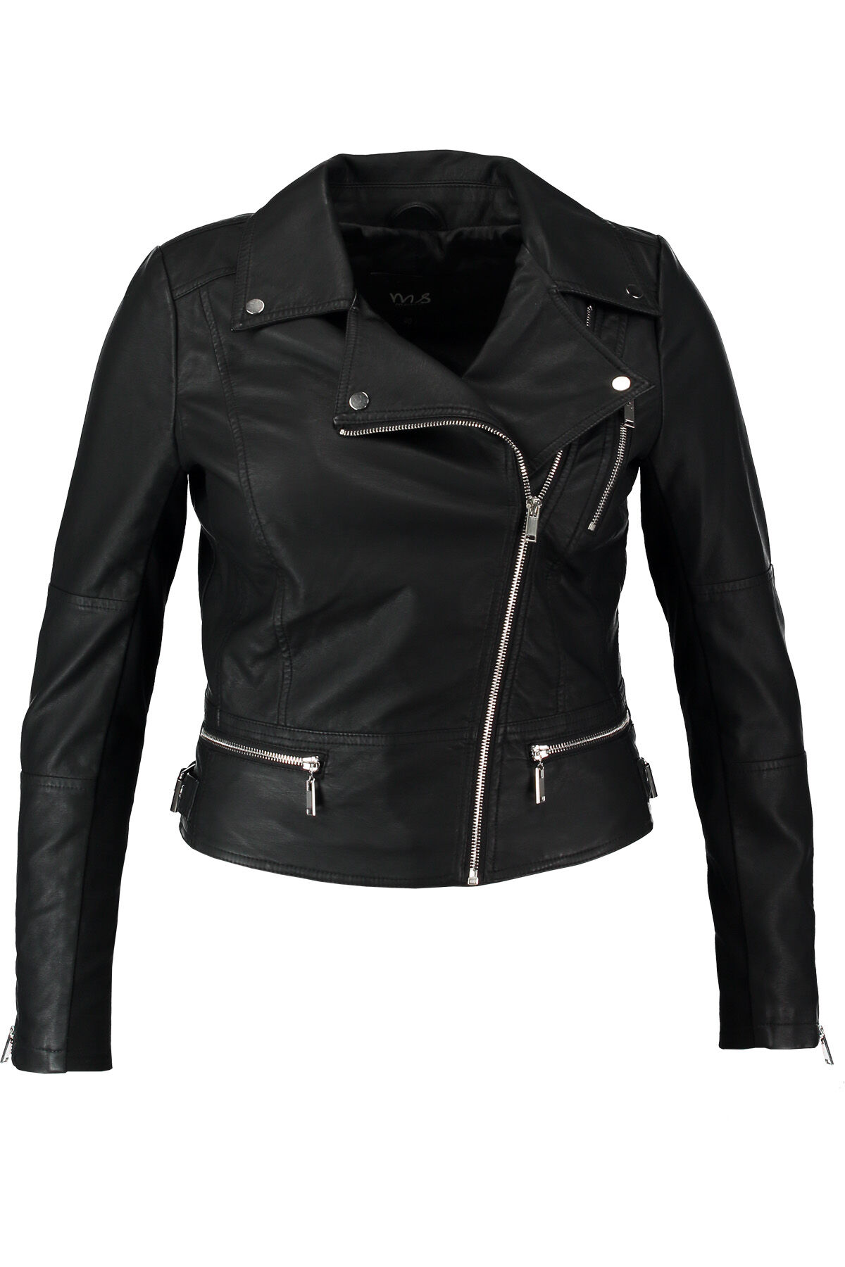 Chaqueta de cuero sint&eacute;tico con tachuelas image number 1