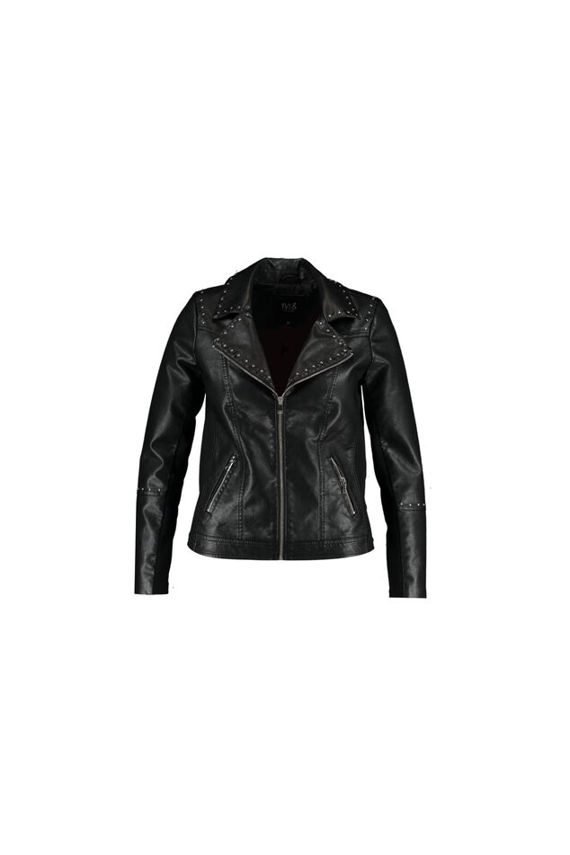 Chaqueta de cuero sintético con tachuelas image number 1