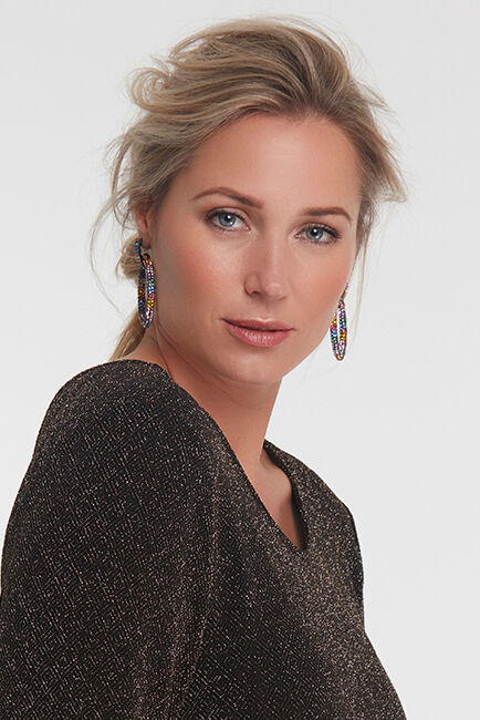 Vestido de corte acampanado con tiras cruzadas image number 6