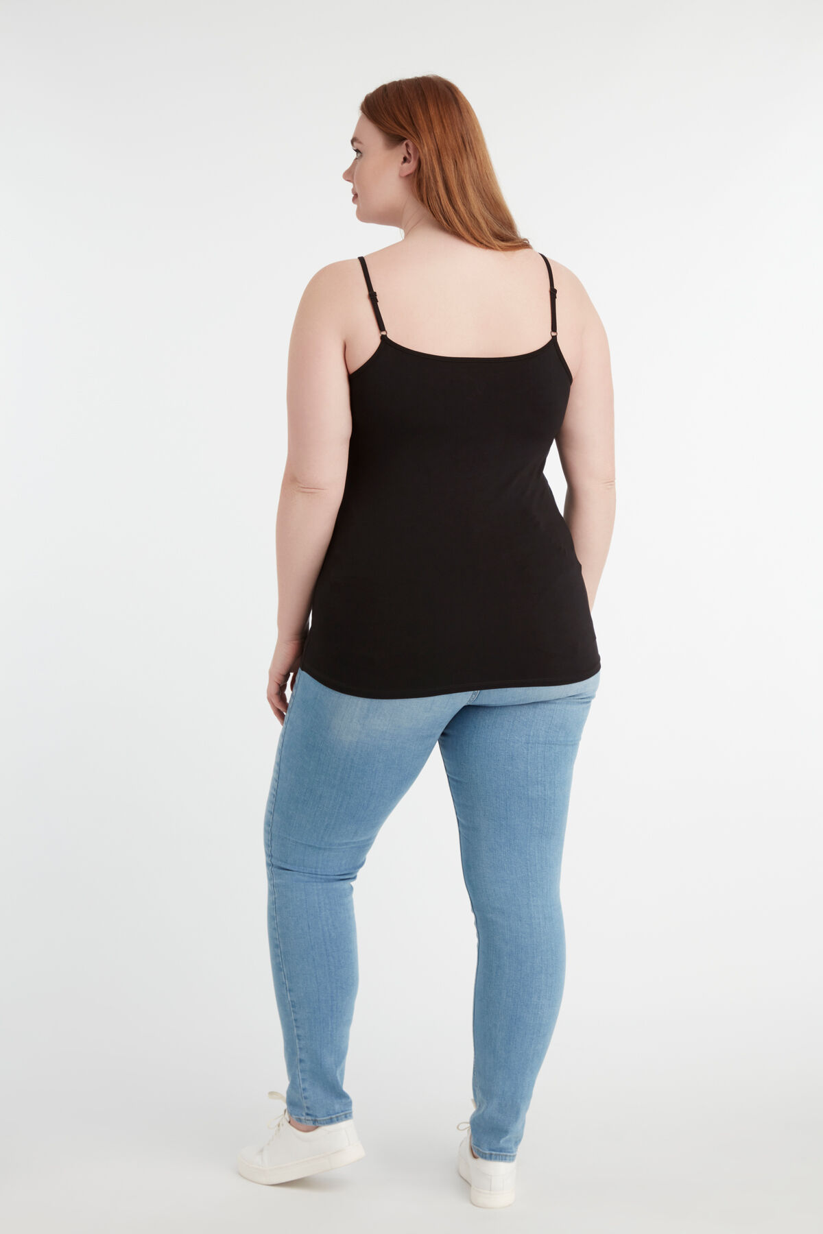 Camisola de algod&oacute;n con tirantes finos image number 4