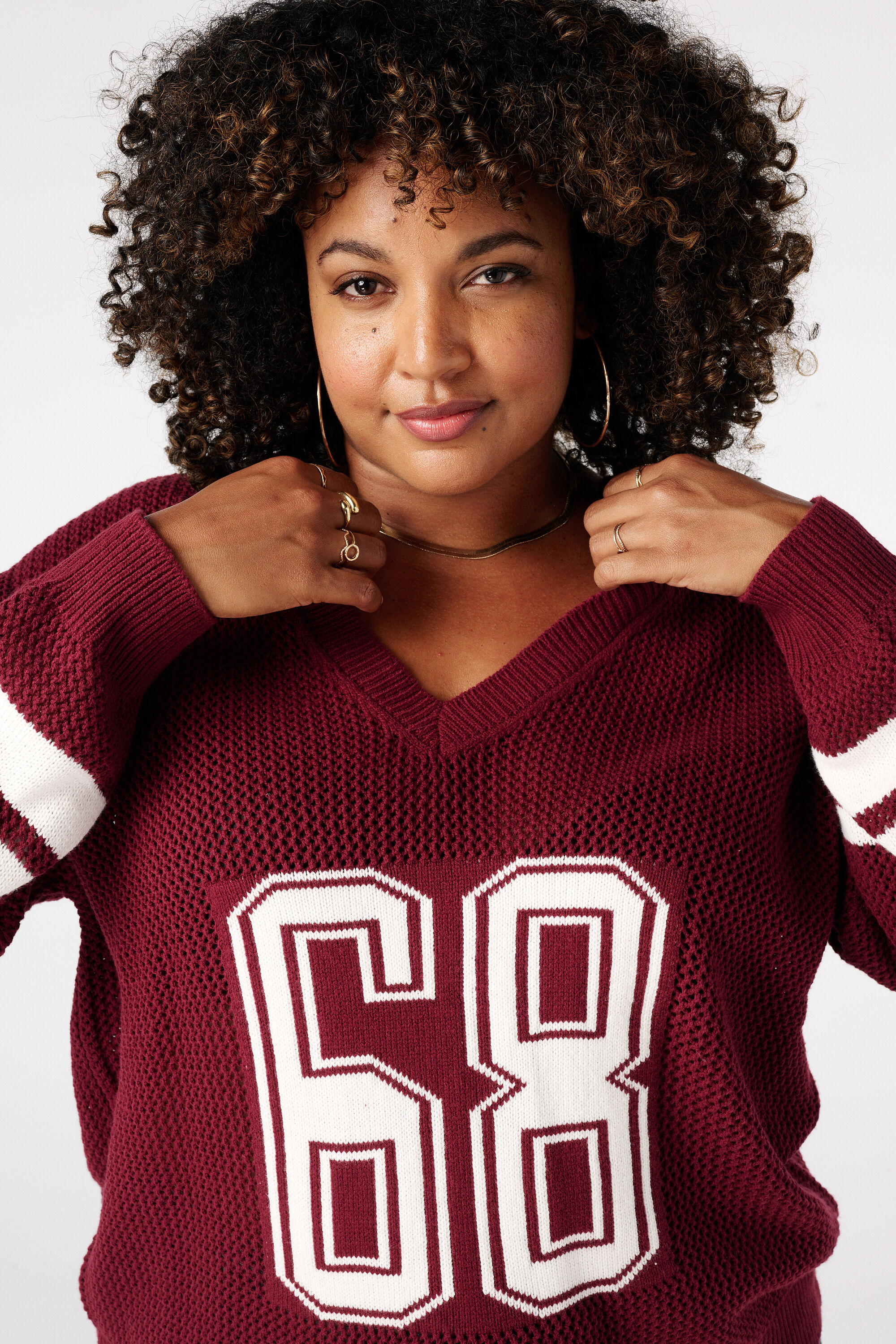 Jersey universitario de punto fino image number 4