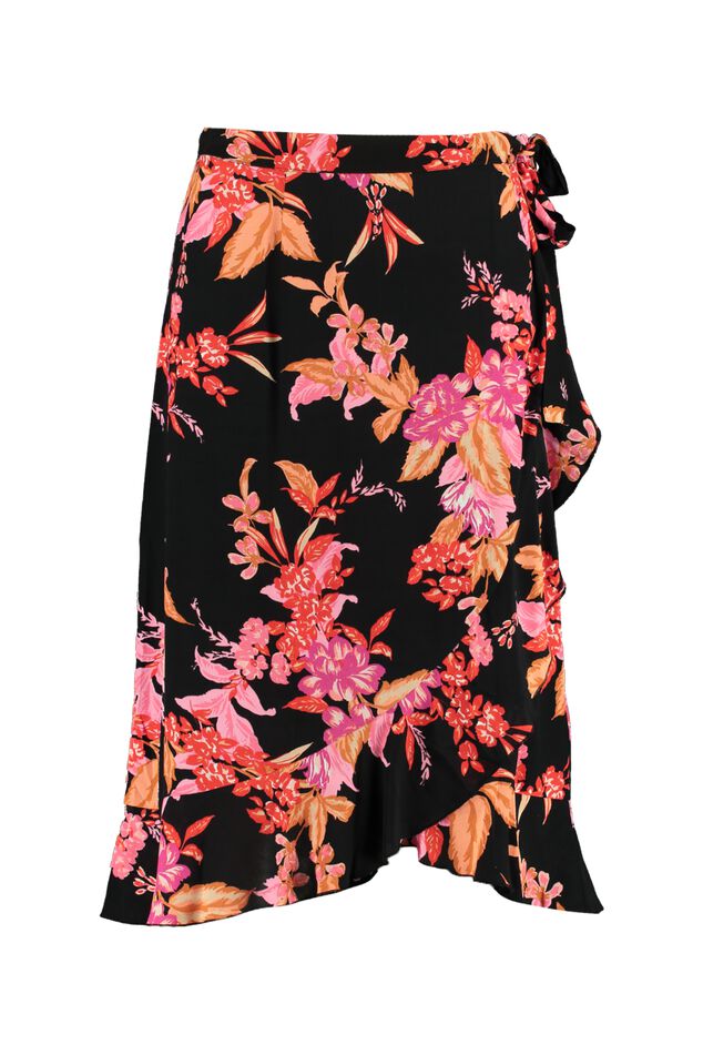 Falda cruzada con estampado floral  image number 2
