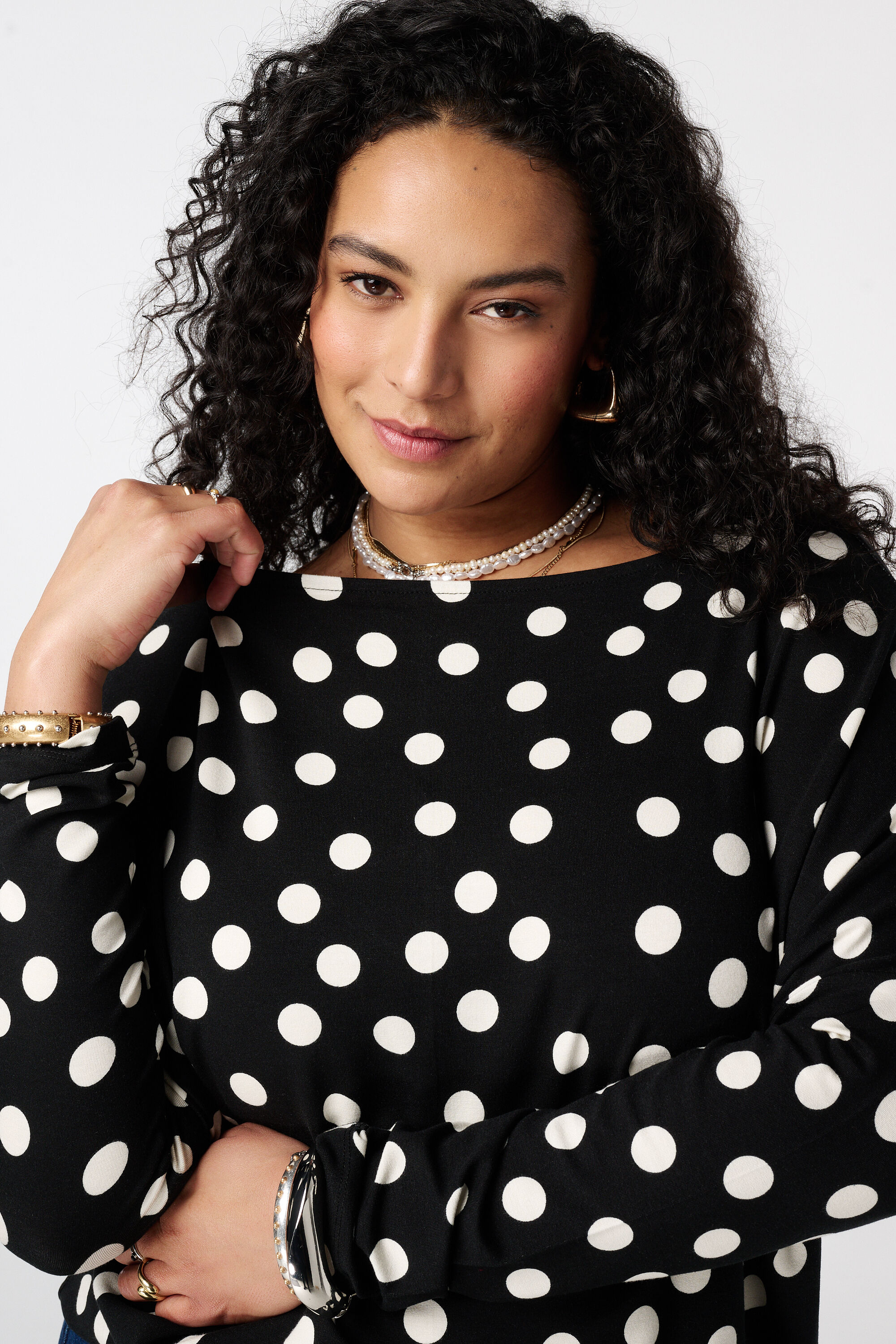 Top con escote barco image number 4