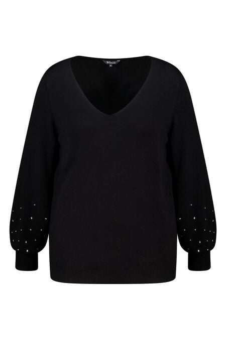 Jersey de punto fino con detalle brillante