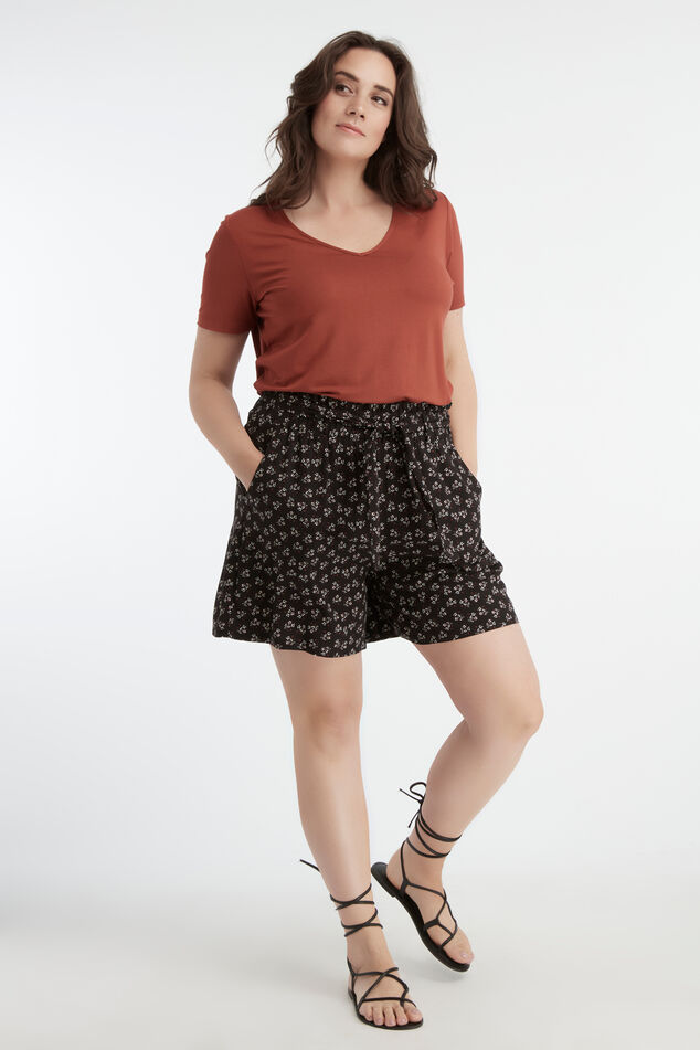 Shorts de viscosa con estampado image number 0