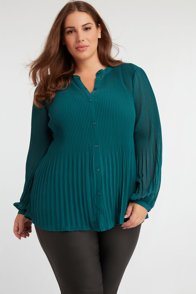 Blusa plisada image number 0