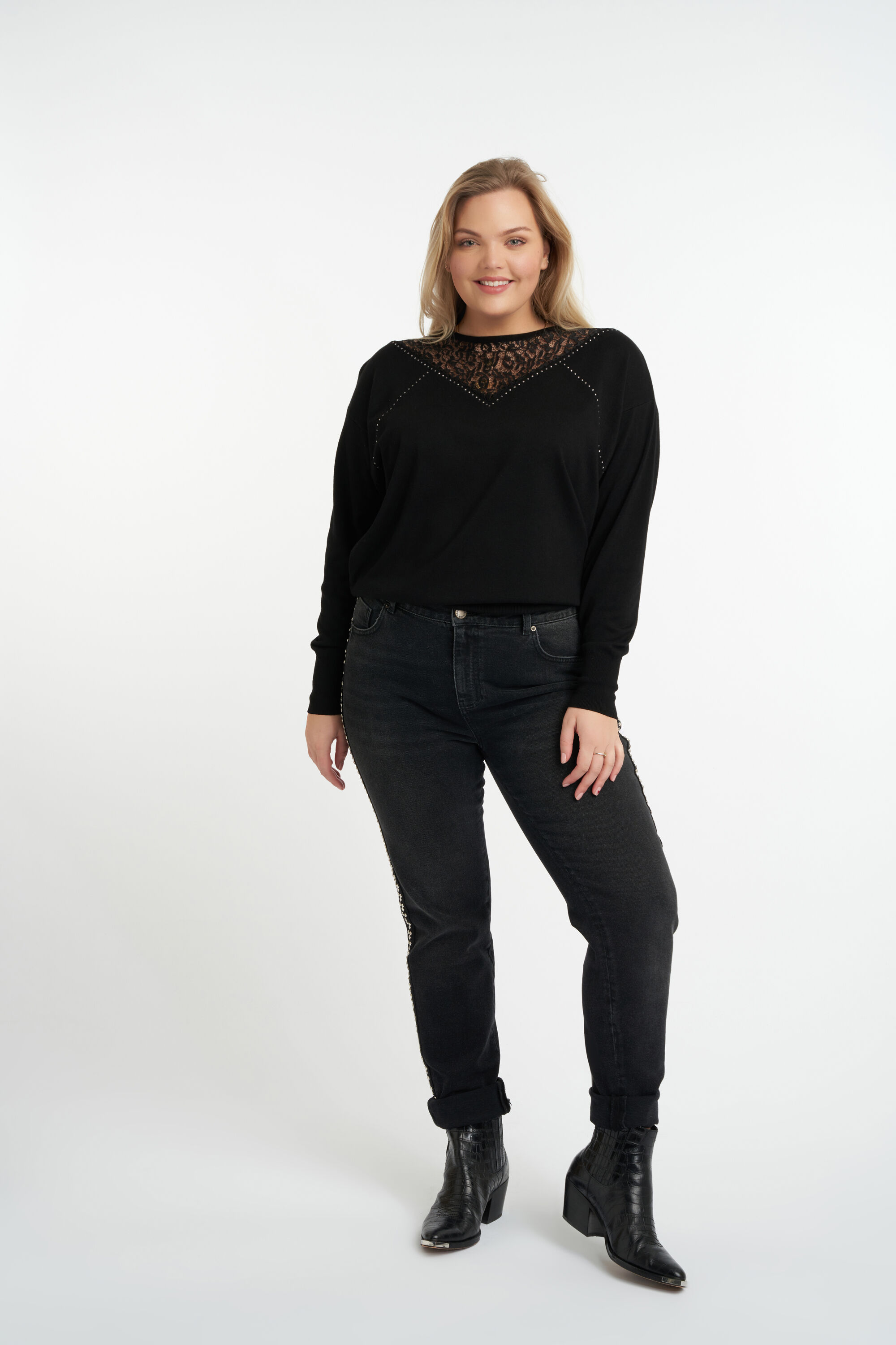 Top de ganchillo con patr&oacute;n calado y cintura con cord&oacute;n image number 5