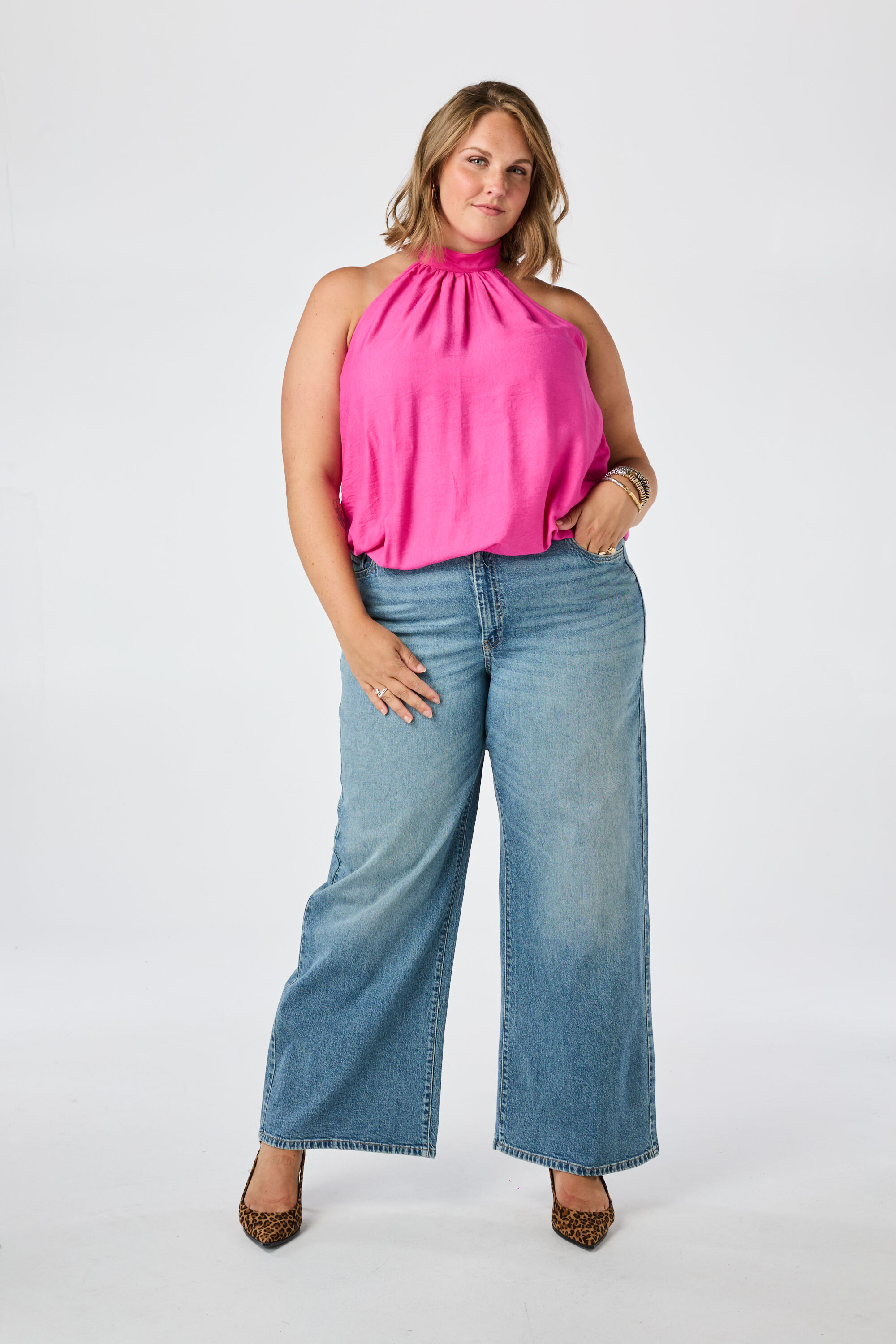 Blusa sin mangas con cuello alto image number 0
