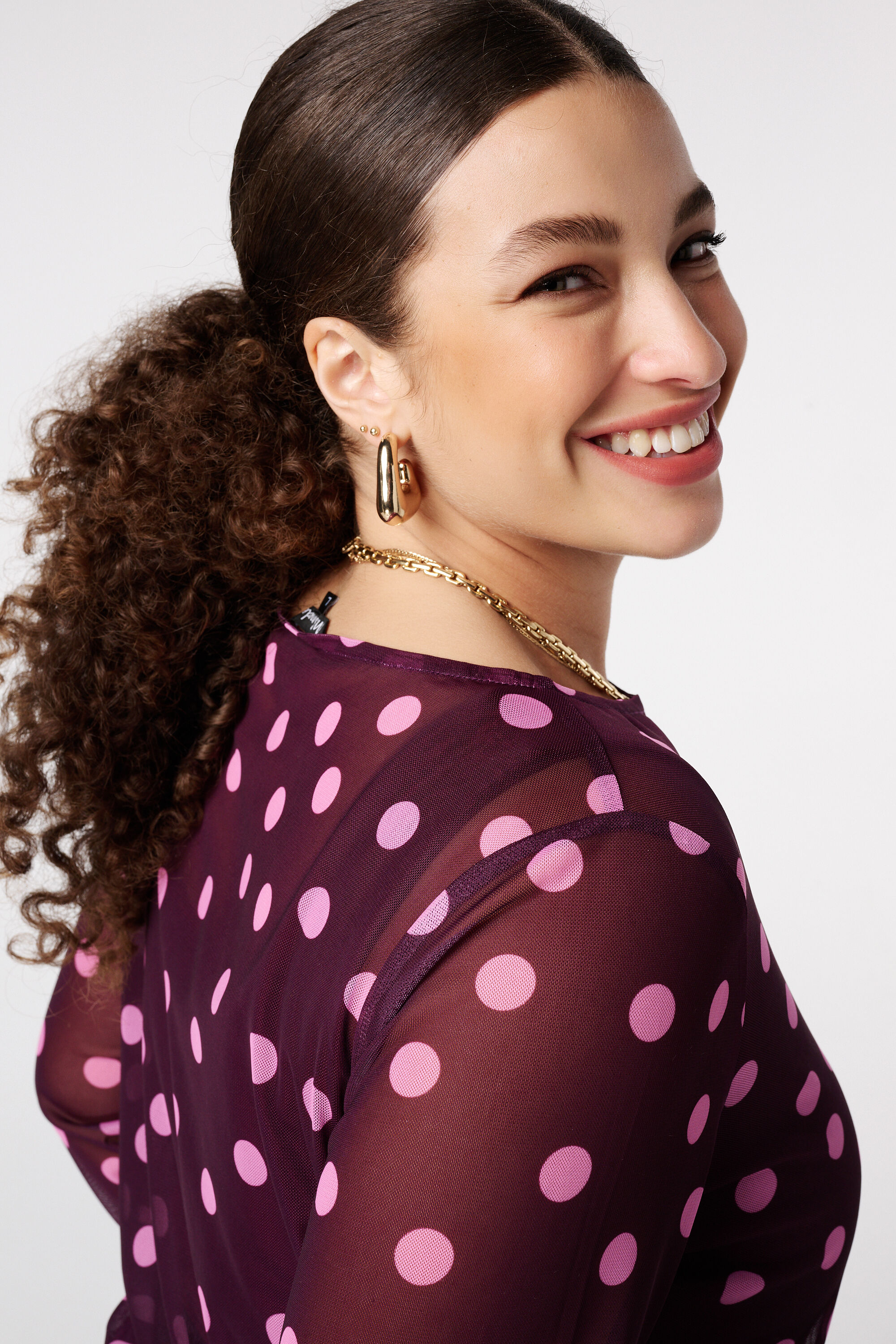 Top de malla con lunares image number 4