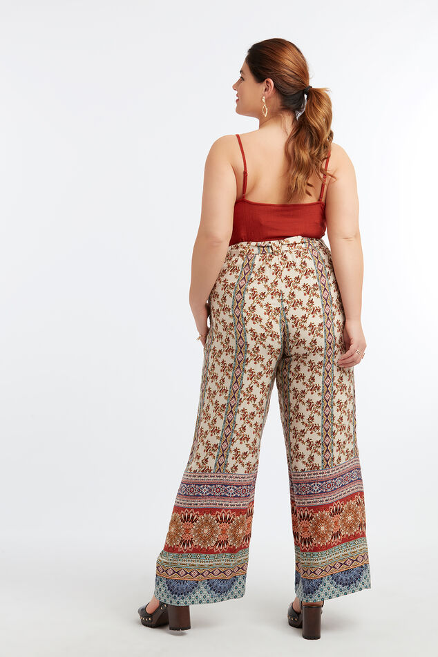Pantalón estampado ancho image number 3