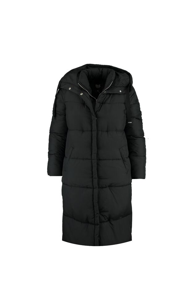 Abrigo largo acolchado con capucha  image number 1