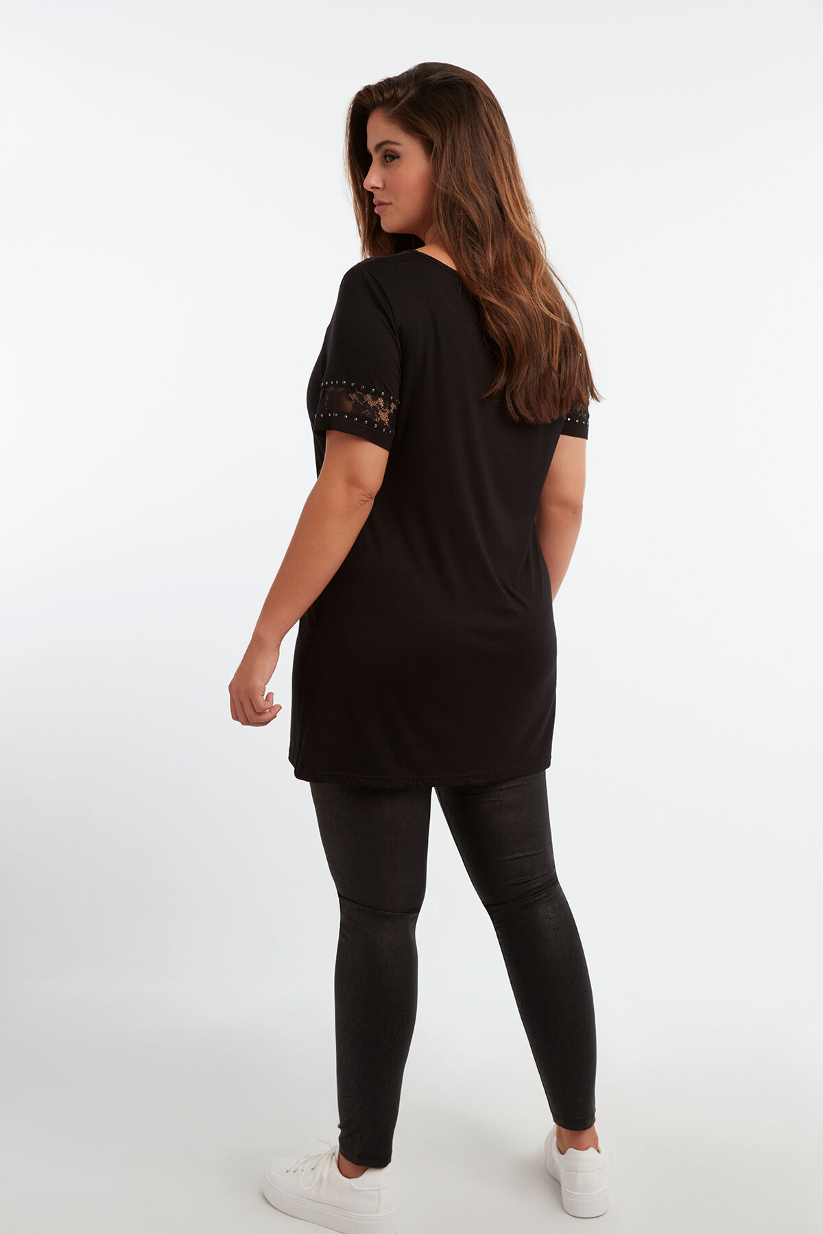 Leggings de efecto mojado con estampado agrietado image number 3