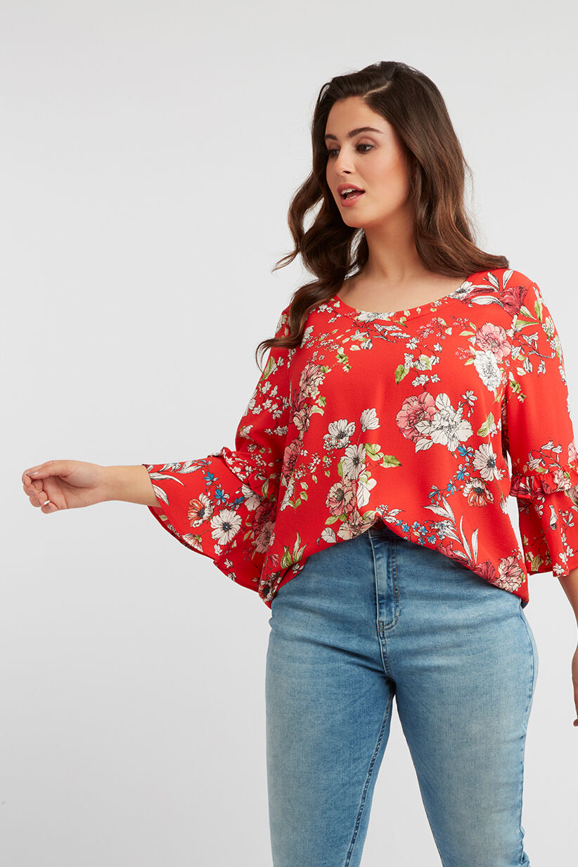 Blusa con estampado floral image number 0