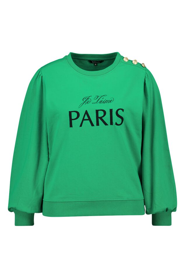 Suéter "París" y detalles de botones en el hombro. image number 1