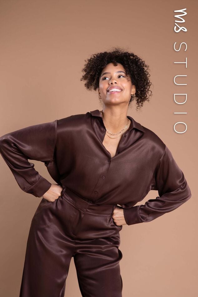 Blusa de satén  image number 0
