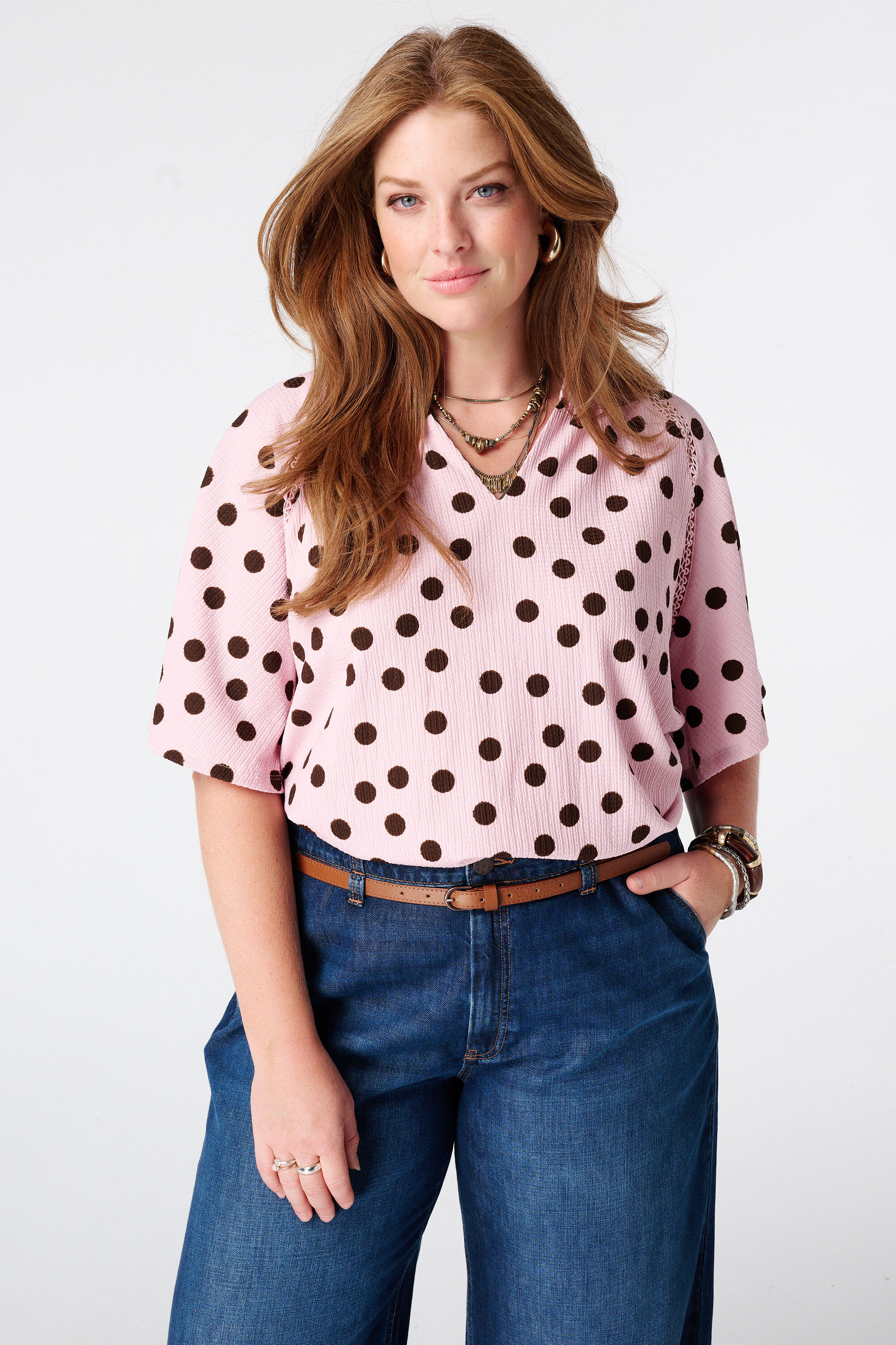 Top con estampado y escote en V